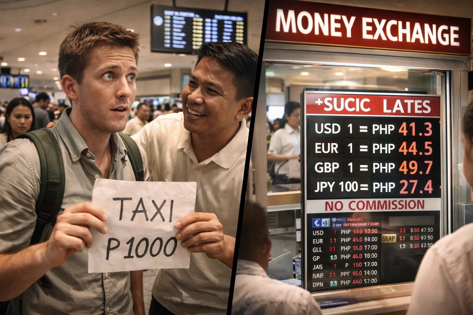 Un tricycle coloré typique sur une route côtière ensoleillée aux Philippines. (Prudence sur les tarifs spéciaux !)