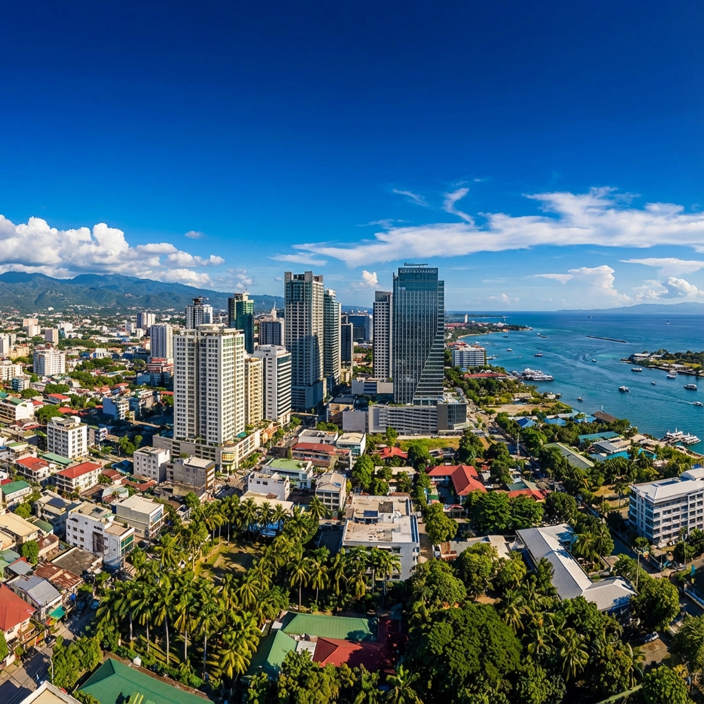 Vue panoramique de Cebu City, Philippines