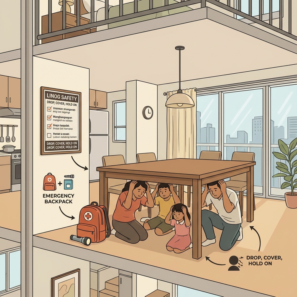 Mesures de sécurité en cas de séisme